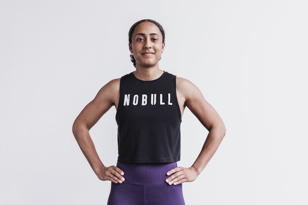 Nobull Muscle Tank Linne Dam Svarta Vita | UV1972346