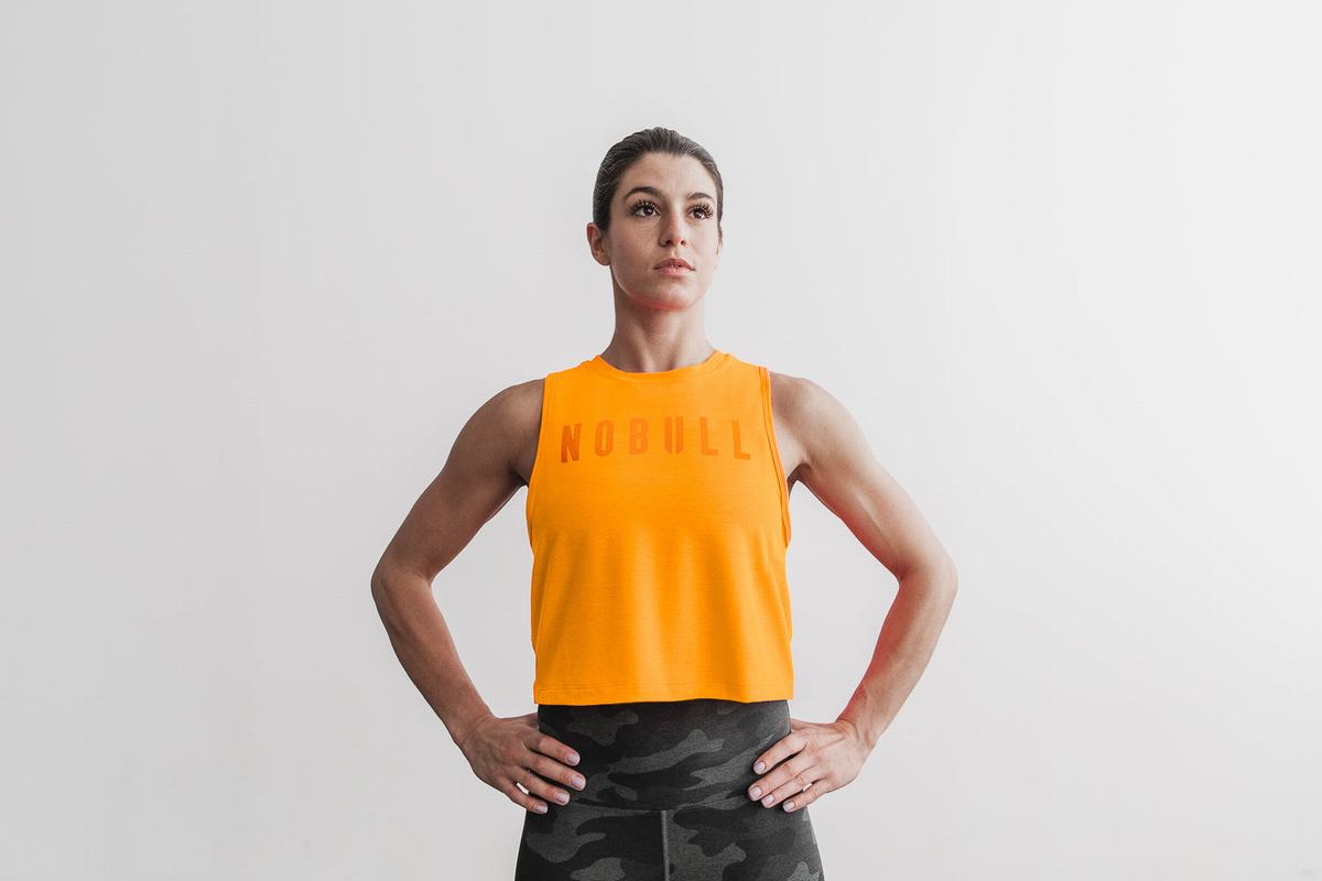 Nobull Muscle Tank Neon Linne Dam Orange | NP8514603