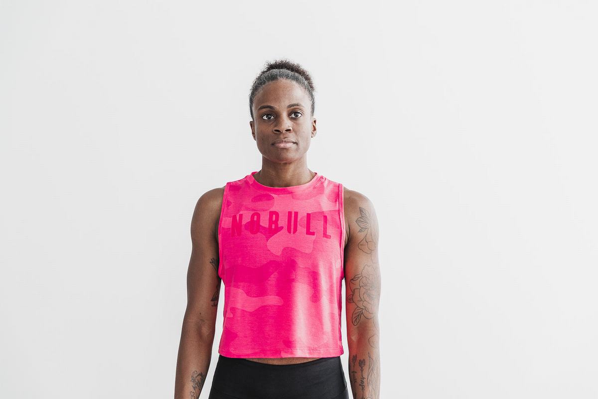 Nobull Muscle Tank Neon Linne Dam Rosa Camo | TG7248036