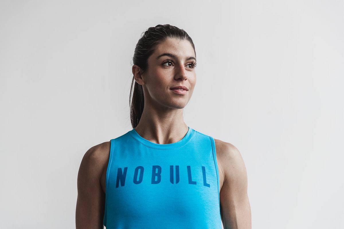 Nobull Muscle Tank Neon Träningslinne Dam Blå | HL2631458