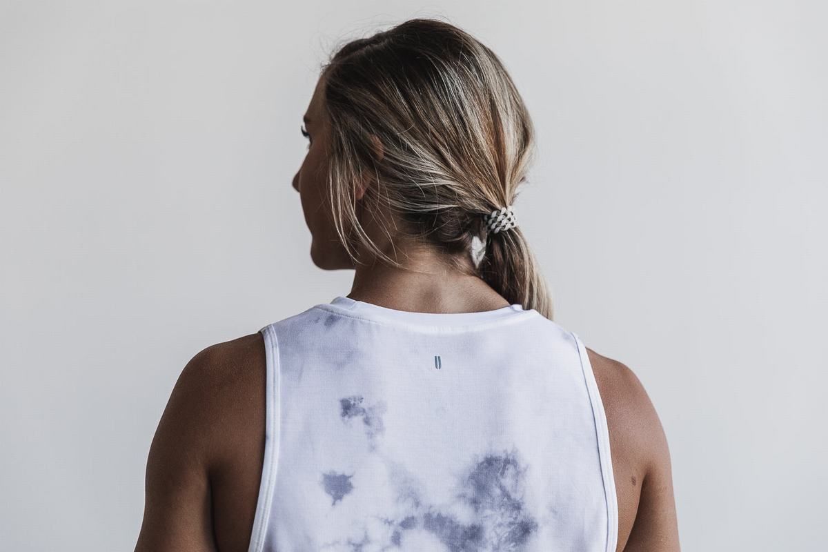 Nobull Muscle Tank Tie-Dye Linne Dam Vita | QL2981765