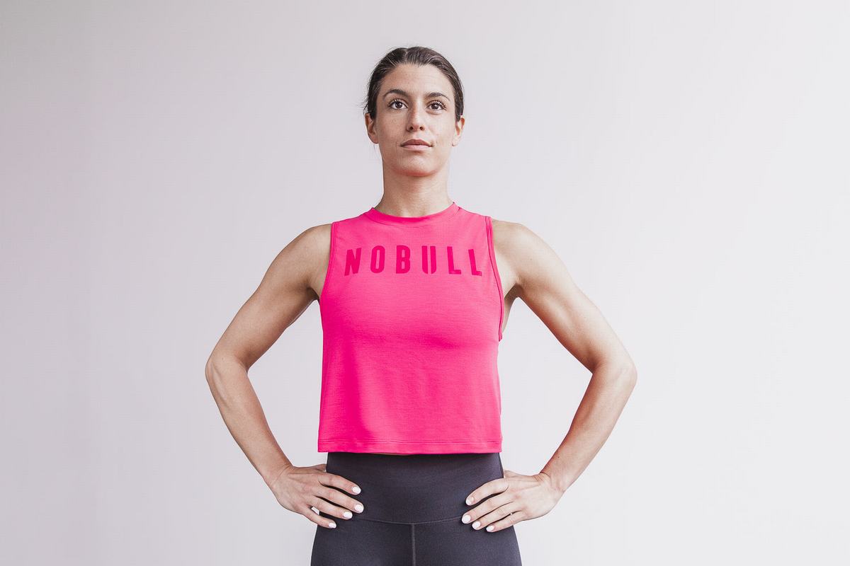 Nobull Muscle Tank Träningslinne Dam Rosa | EL1297643