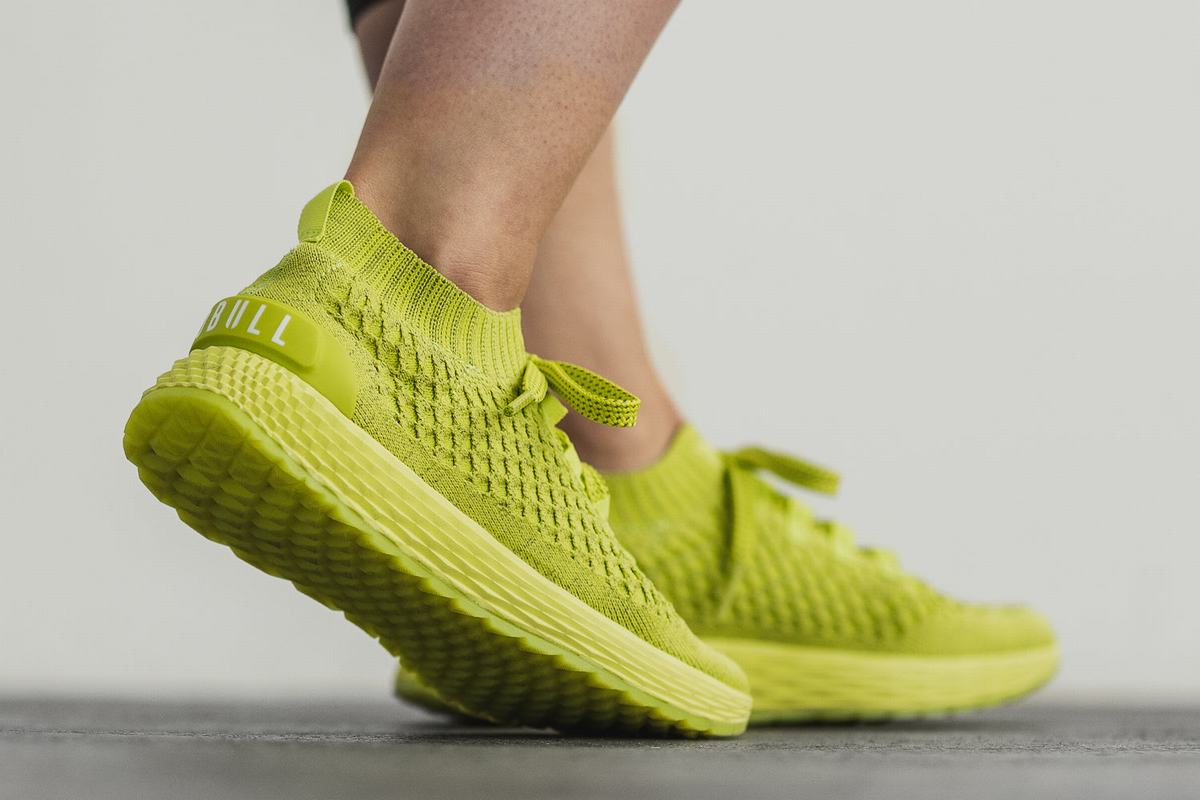 Nobull Neon Knit Runner Löparskor Dam Ljusgröna | BS0731824