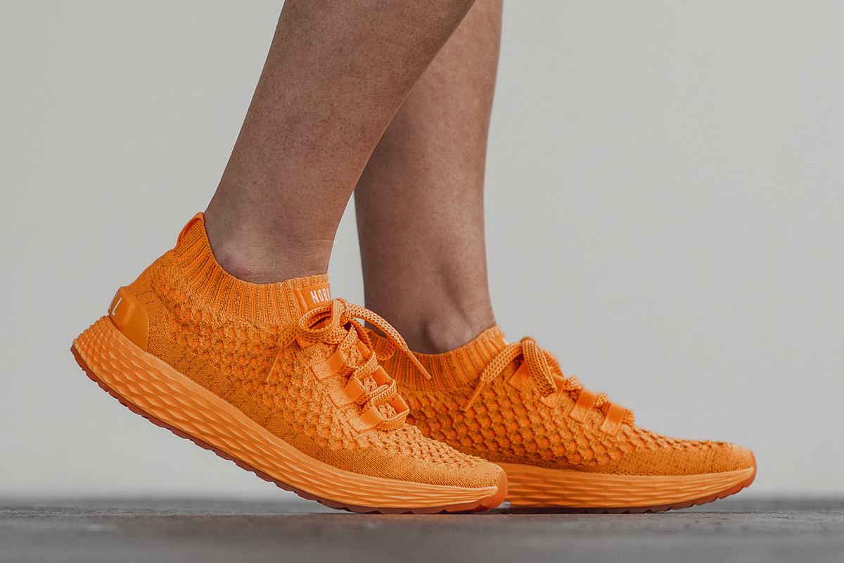 Nobull Neon Knit Runner Löparskor Dam Orange | VR4870361