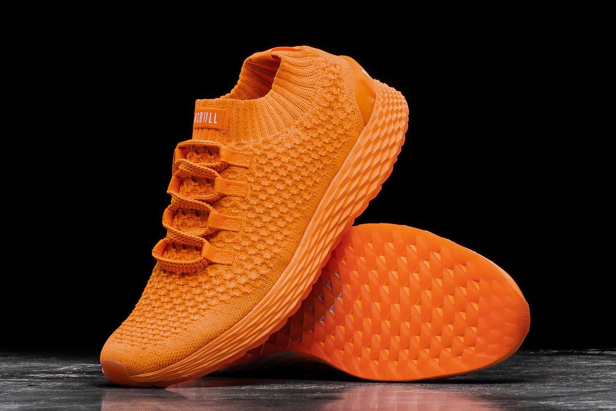 Nobull Neon Knit Runner Löparskor Dam Orange | VR4870361