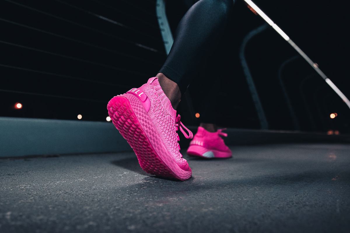 Nobull Neon Knit Runner Löparskor Dam Rosa | OQ1579648