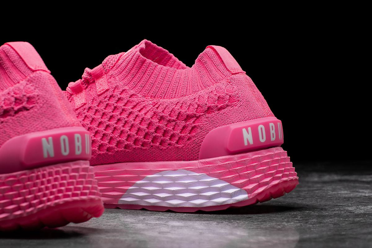 Nobull Neon Knit Runner Löparskor Dam Rosa | OQ1579648