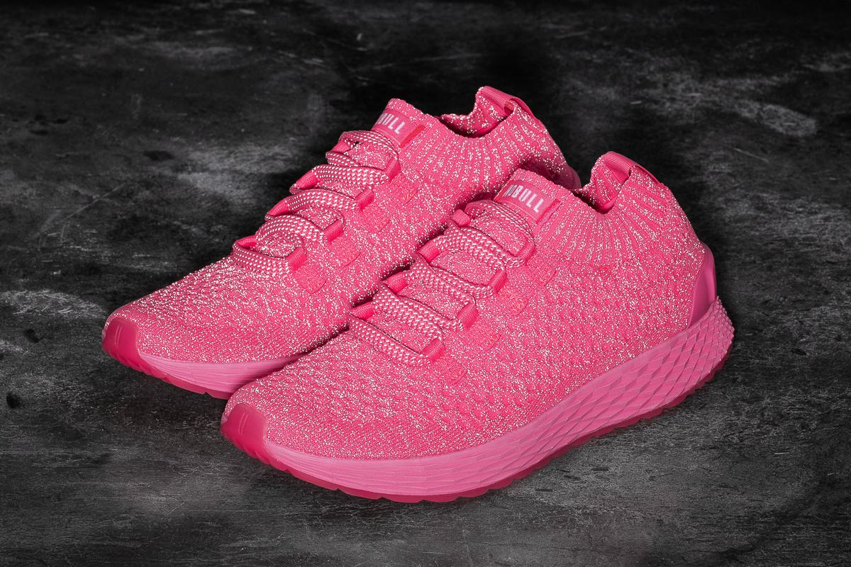 Nobull Neon Knit Runner Löparskor Dam Rosa | OQ1579648