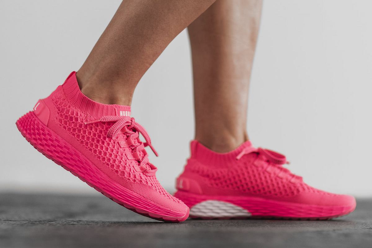 Nobull Neon Knit Runner Löparskor Dam Rosa | RD8497361