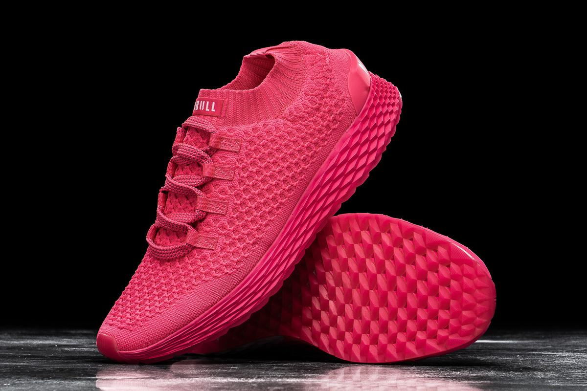 Nobull Neon Knit Runner Löparskor Herr Rosa | VM2719346