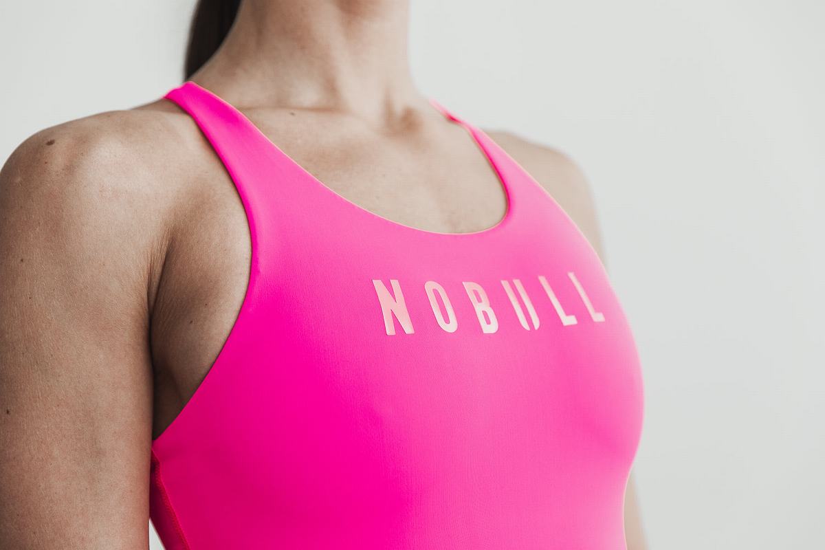 Nobull One Piece Neon Baddräkter Dam Rosa | JF0367528