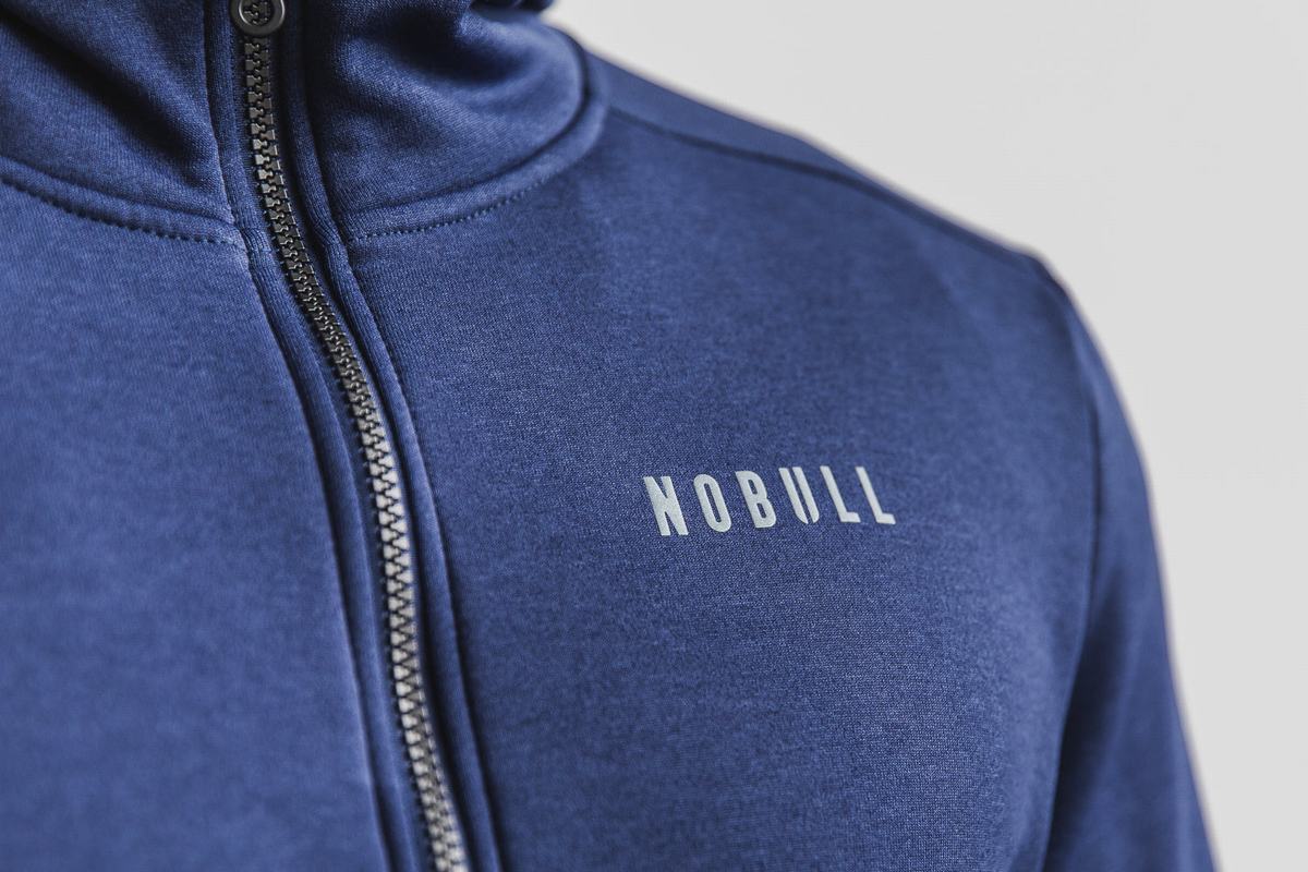 Nobull Performance Zip-up Huvtröja Herr Marinblå | BJ3078492