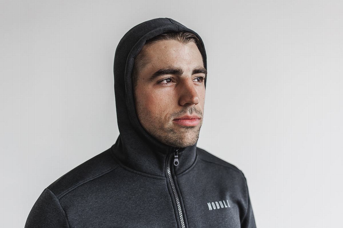 Nobull Performance Zip-up Huvtröja Herr Mörkgrå | DQ4827619