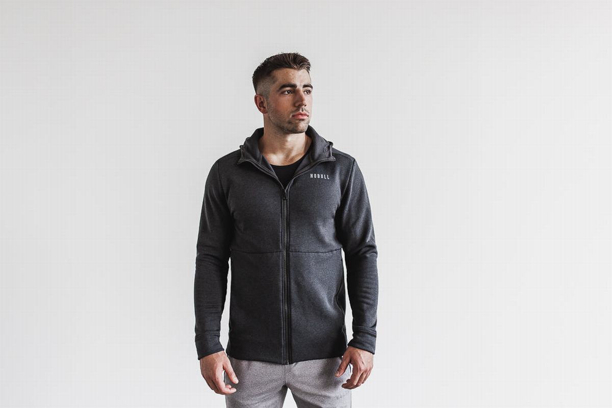 Nobull Performance Zip-up Huvtröja Herr Mörkgrå | DQ4827619