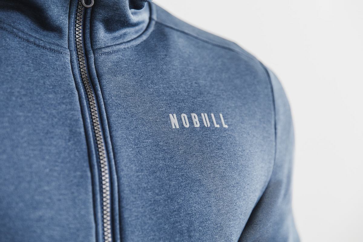 Nobull Performance Zip-up Huvtröja Herr Grå Blå | GV1362475