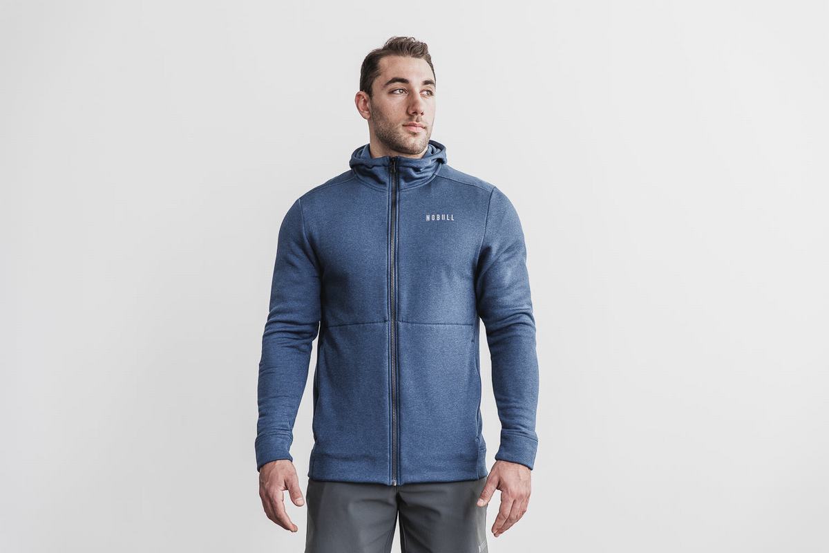 Nobull Performance Zip-up Huvtröja Herr Grå Blå | GV1362475