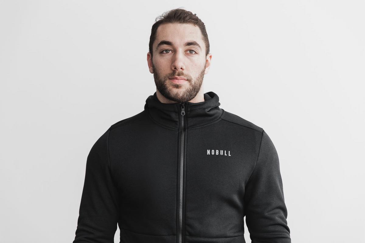 Nobull Performance Zip-up Huvtröja Herr Svarta | JA9183406