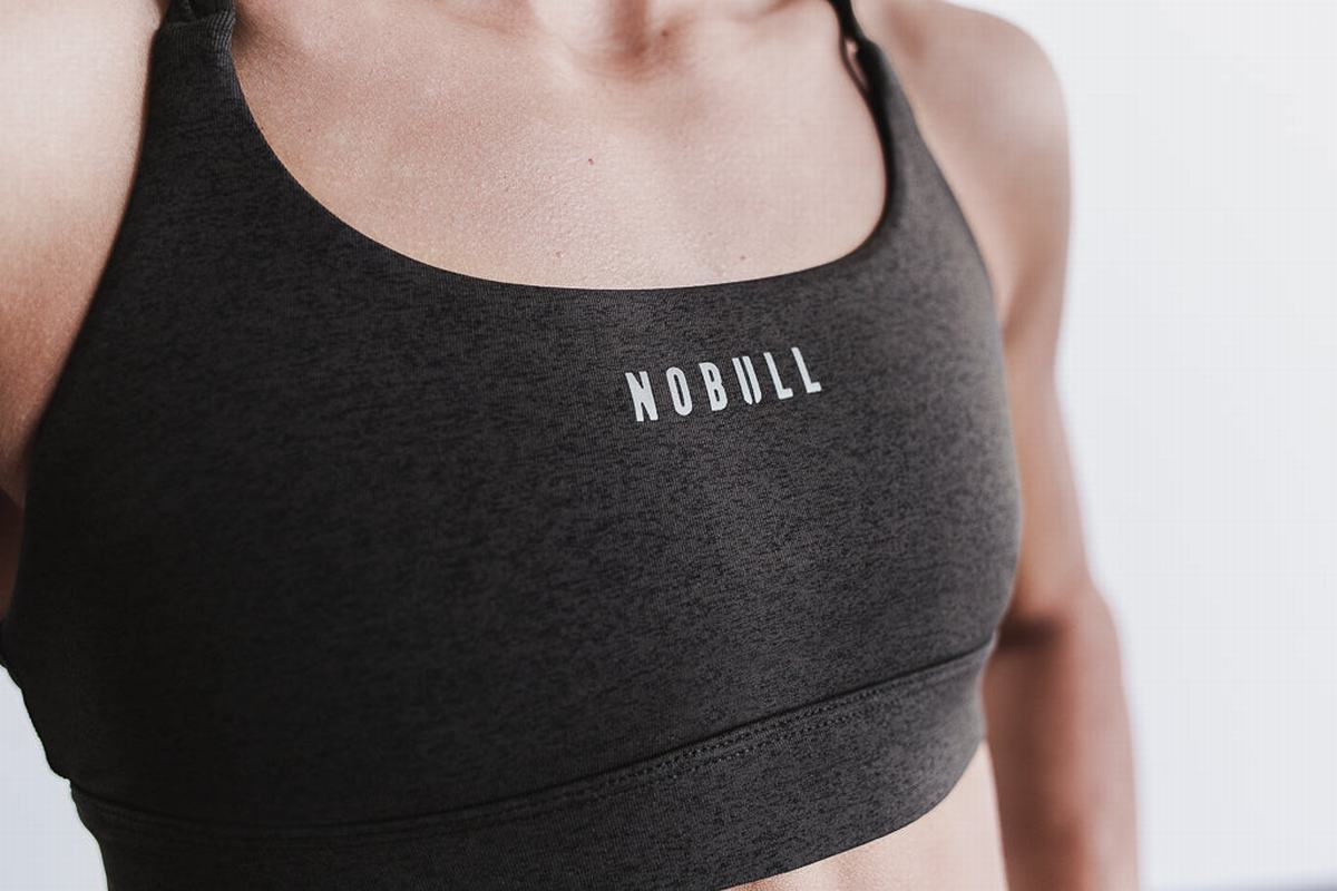 Nobull Plush Heather Sport-BH Dam Svarta | WT8190723