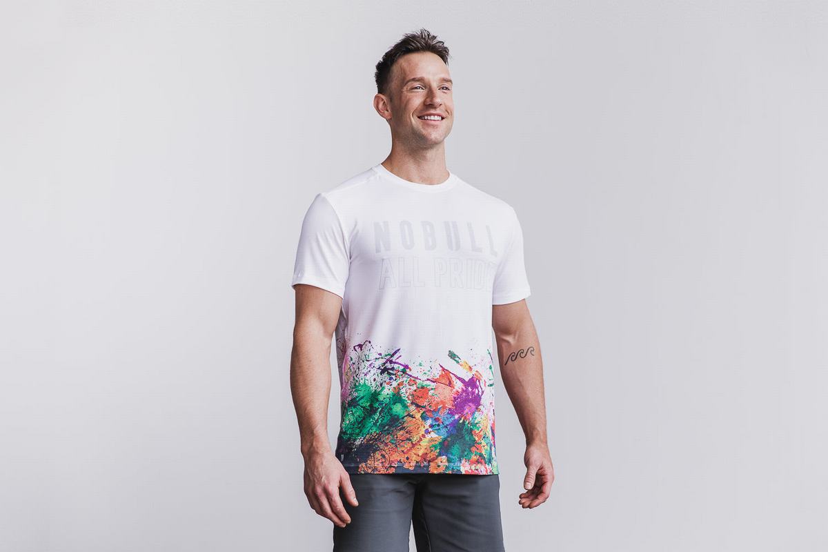 Nobull Pride Art Work T-Shirt Herr Olika Färger | KQ7491682