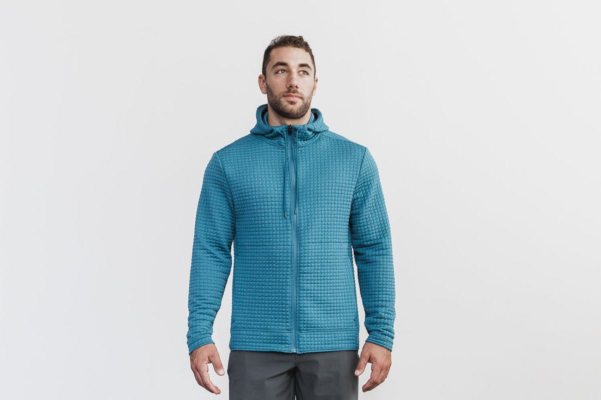 Nobull Quilted Zip-up Jacka Herr Grå Blå | RA4120659