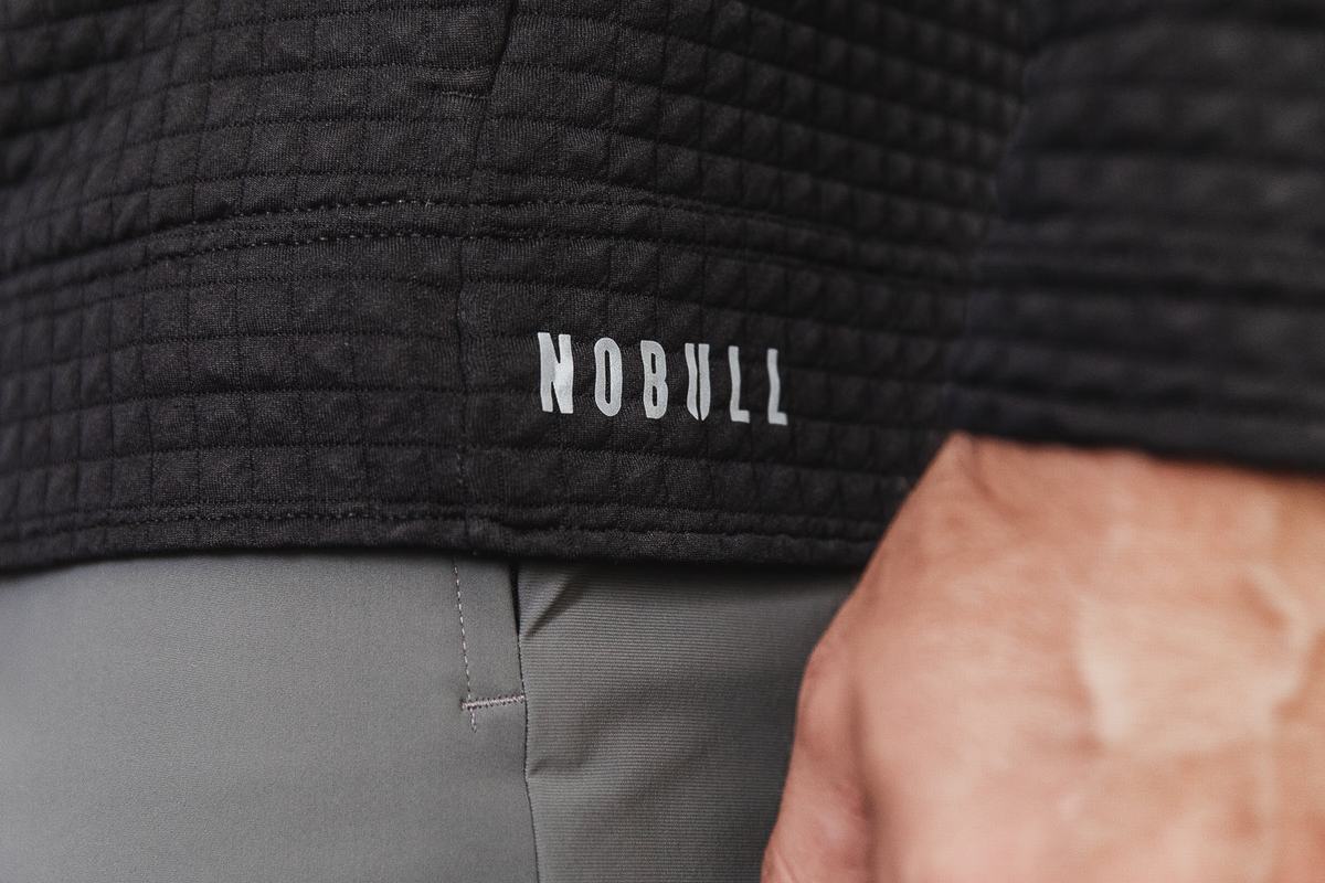 Nobull Quilted Zip-up Jacka Herr Svarta | FI8197253