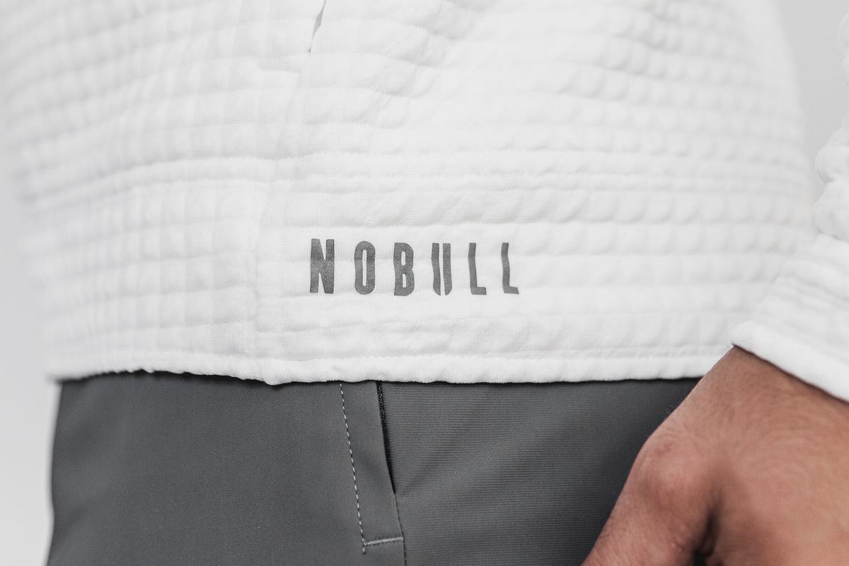 Nobull Quilted Zip-up Jacka Herr Vita | XC1849026