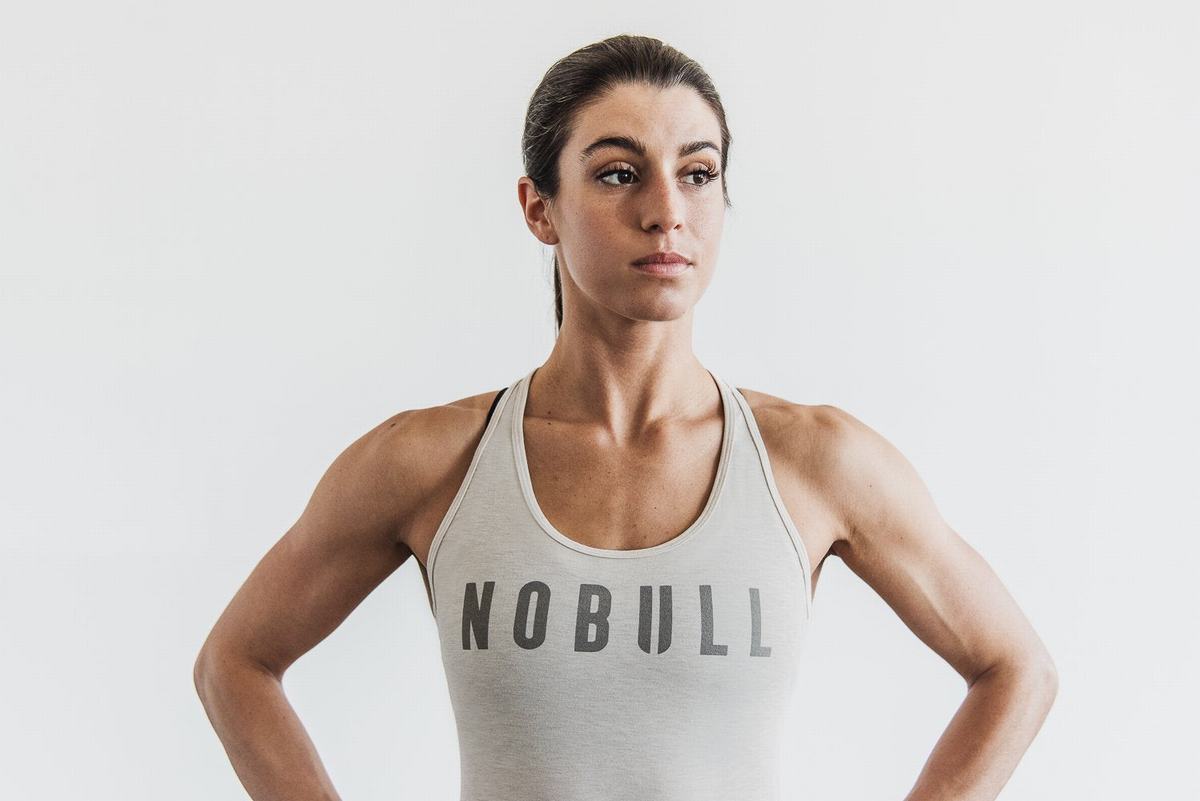 Nobull Racerback Tank Linne Dam Beige | BC1865093