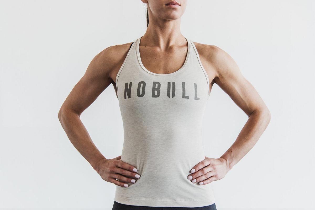 Nobull Racerback Tank Linne Dam Beige | BC1865093