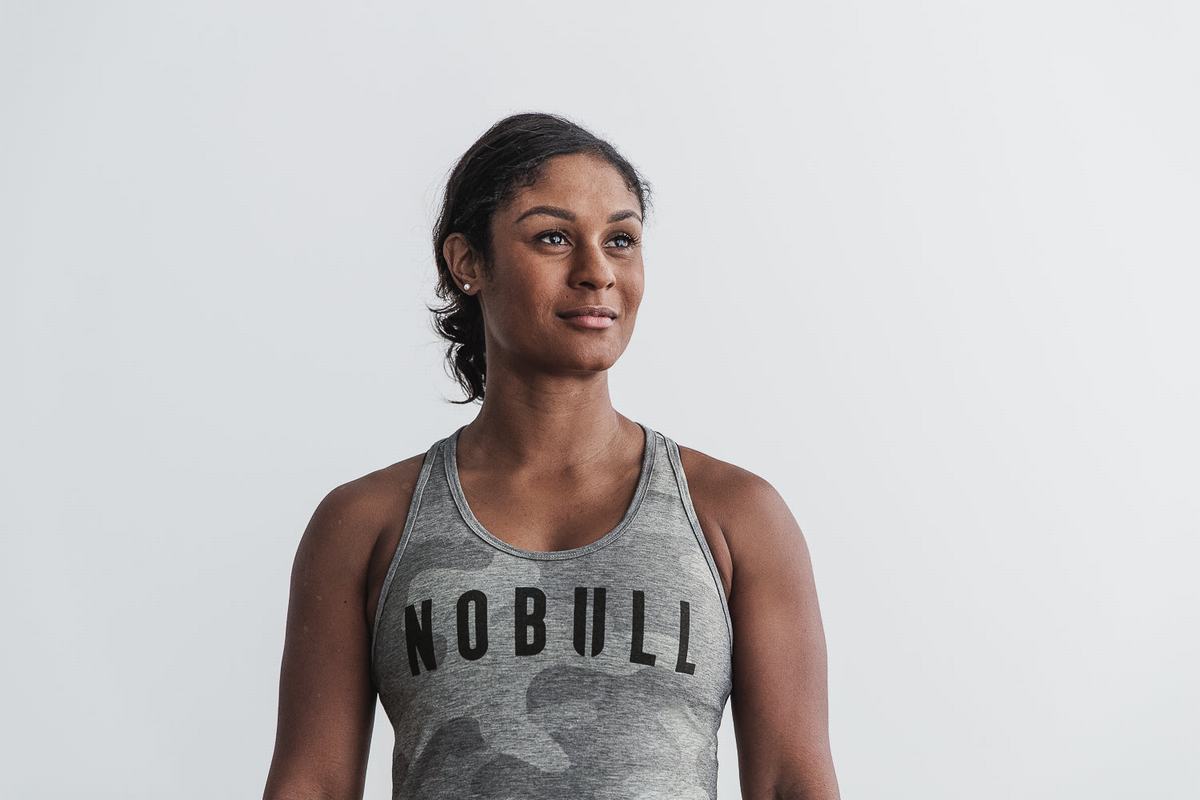 Nobull Racerback Tank Linne Dam Grå Camo | CM2943681