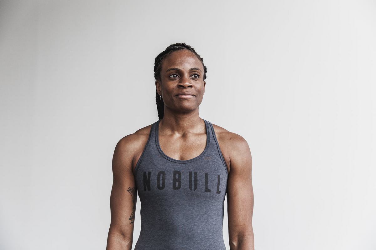 Nobull Racerback Tank Linne Dam Mörkgrå | IZ8142703