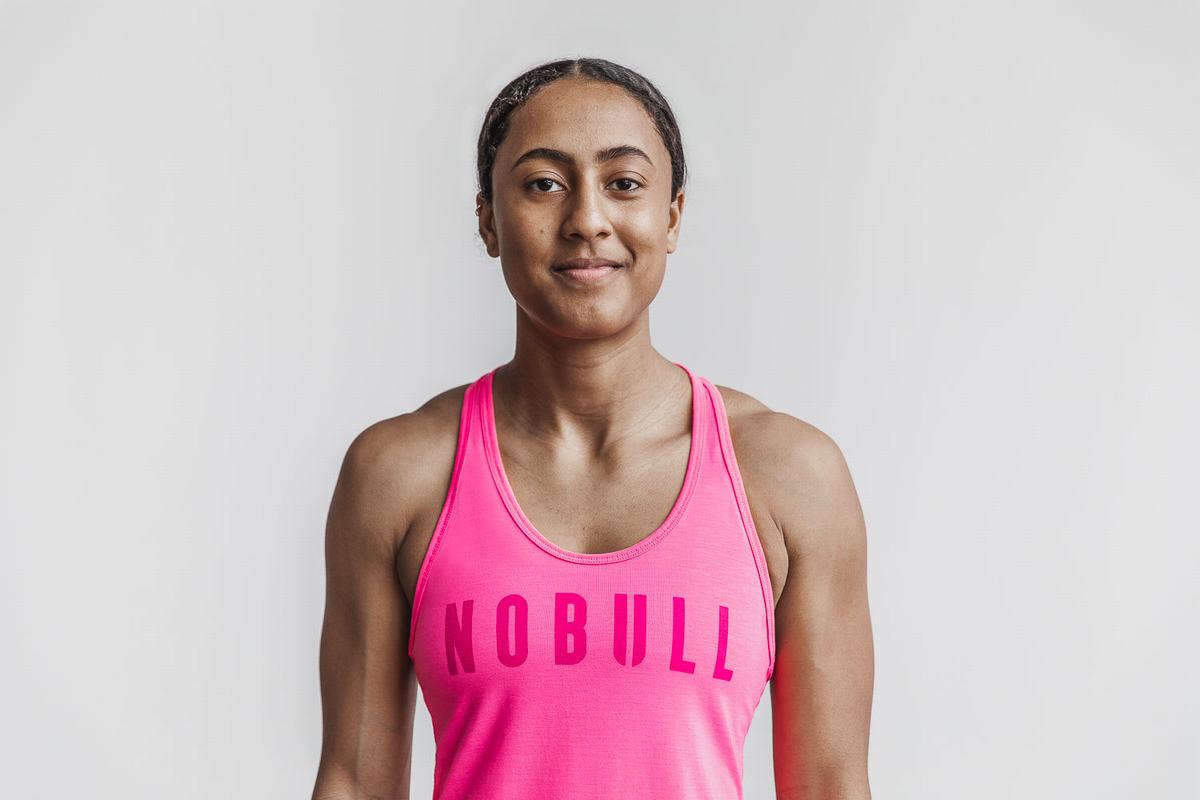 Nobull Racerback Tank Neon Linne Dam Rosa | LI1723684