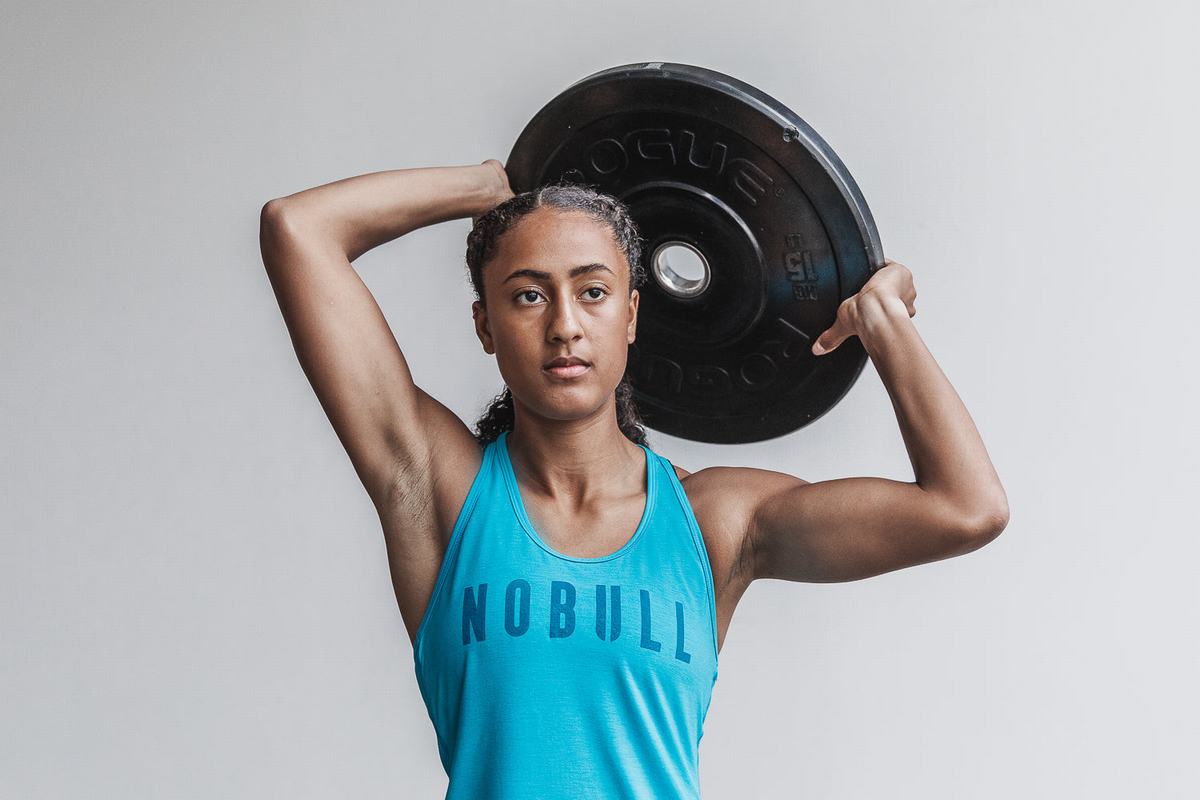 Nobull Racerback Tank Neon Träningslinne Dam Blå | XH3109742