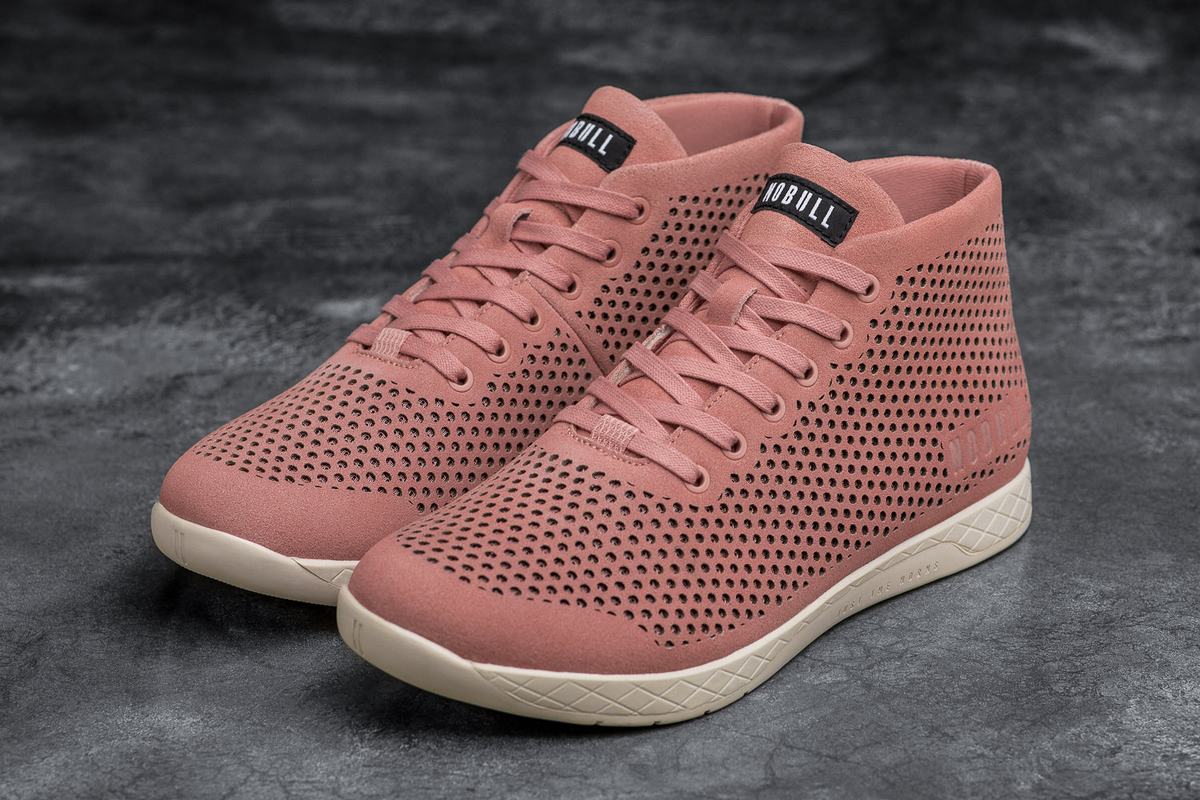 Nobull Suede Mid Trainer Skor Dam Rosa | IY6170493