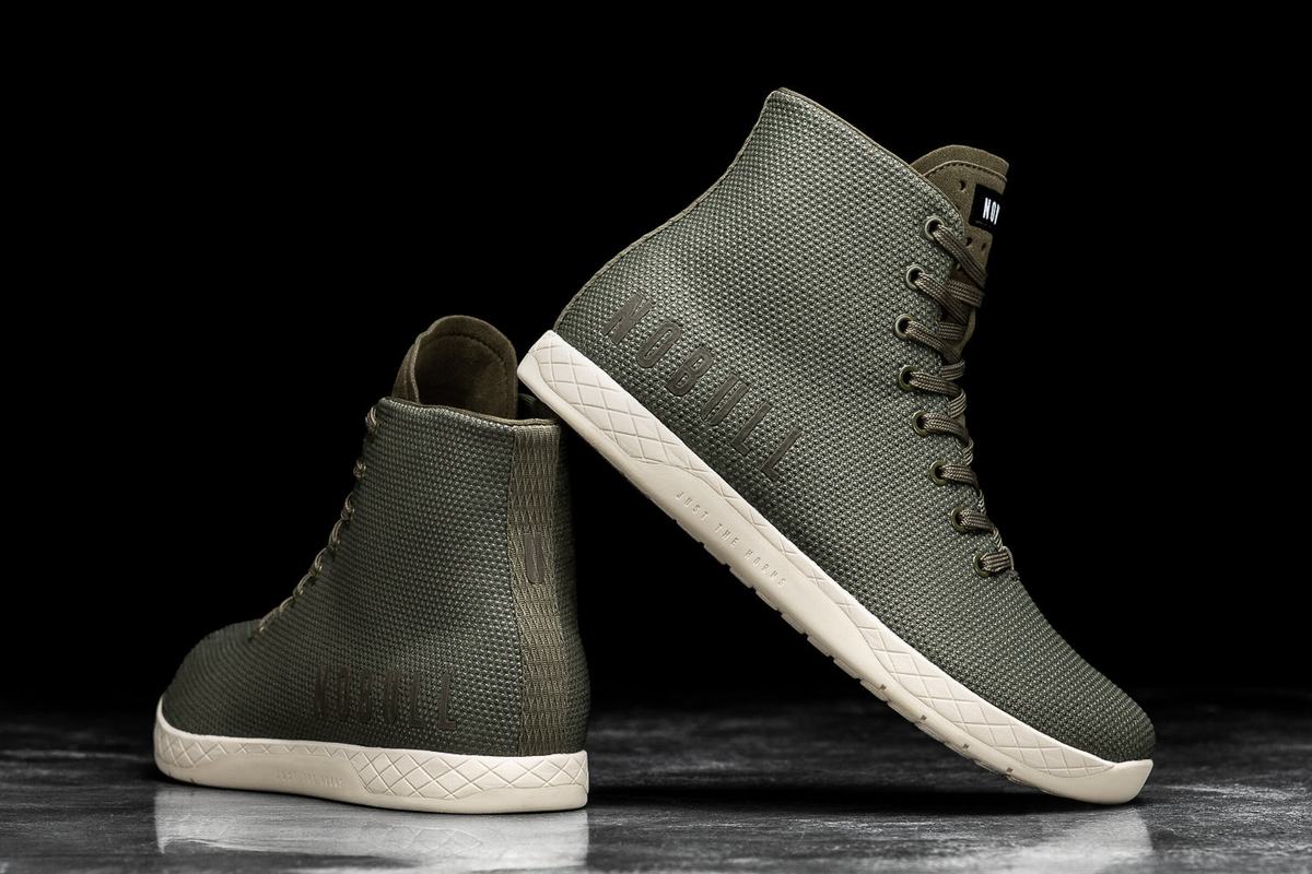 Nobull Superfabric High-Top Army Trainer Skor Dam Vita | EW2583710