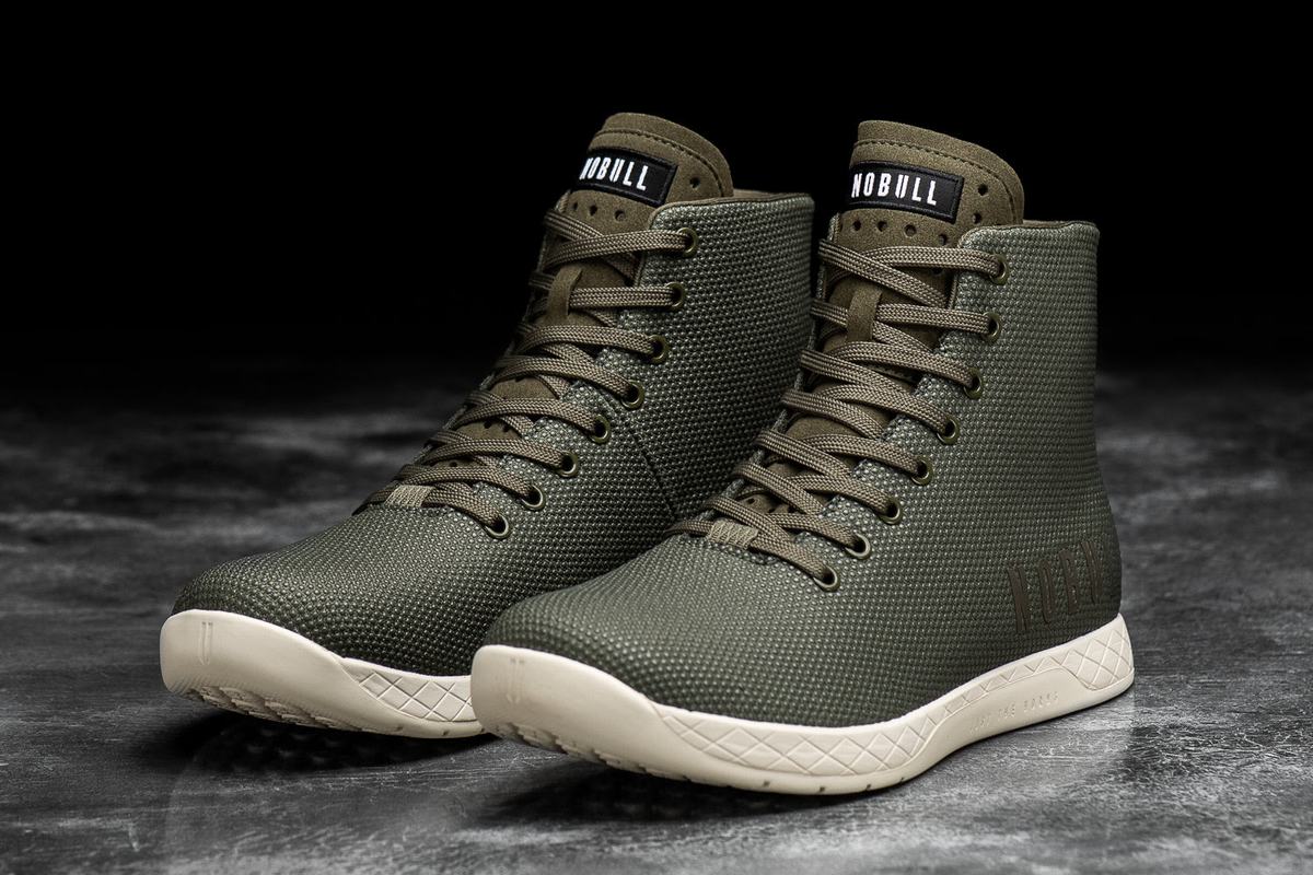 Nobull Superfabric High-Top Army Trainer Skor Dam Vita | EW2583710