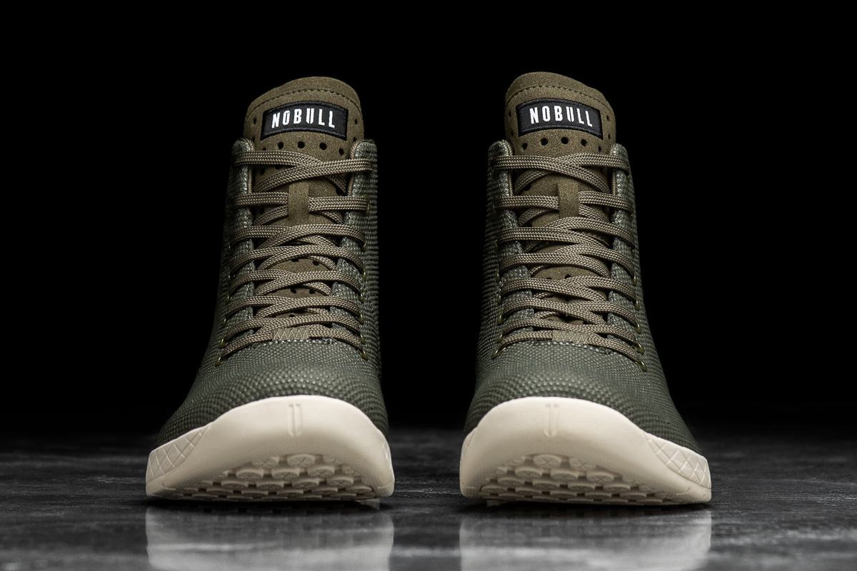 Nobull Superfabric High-Top Army Trainer Skor Dam Vita | EW2583710