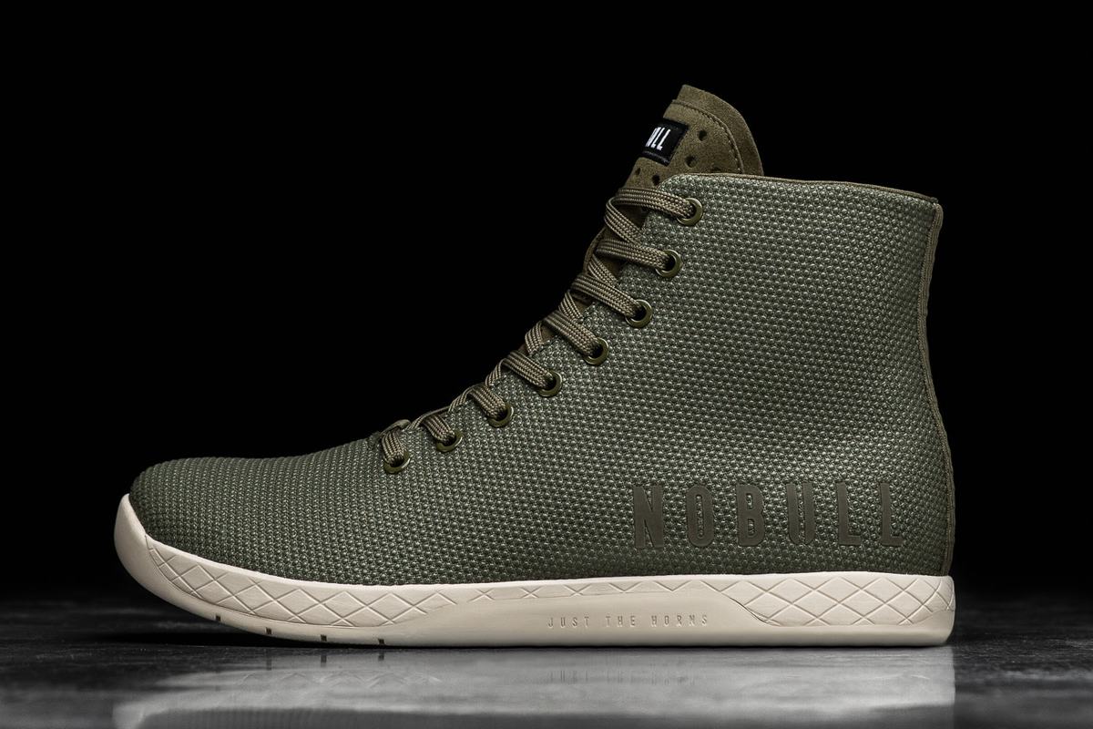 Nobull Superfabric High-Top Army Trainer Skor Dam Vita | EW2583710