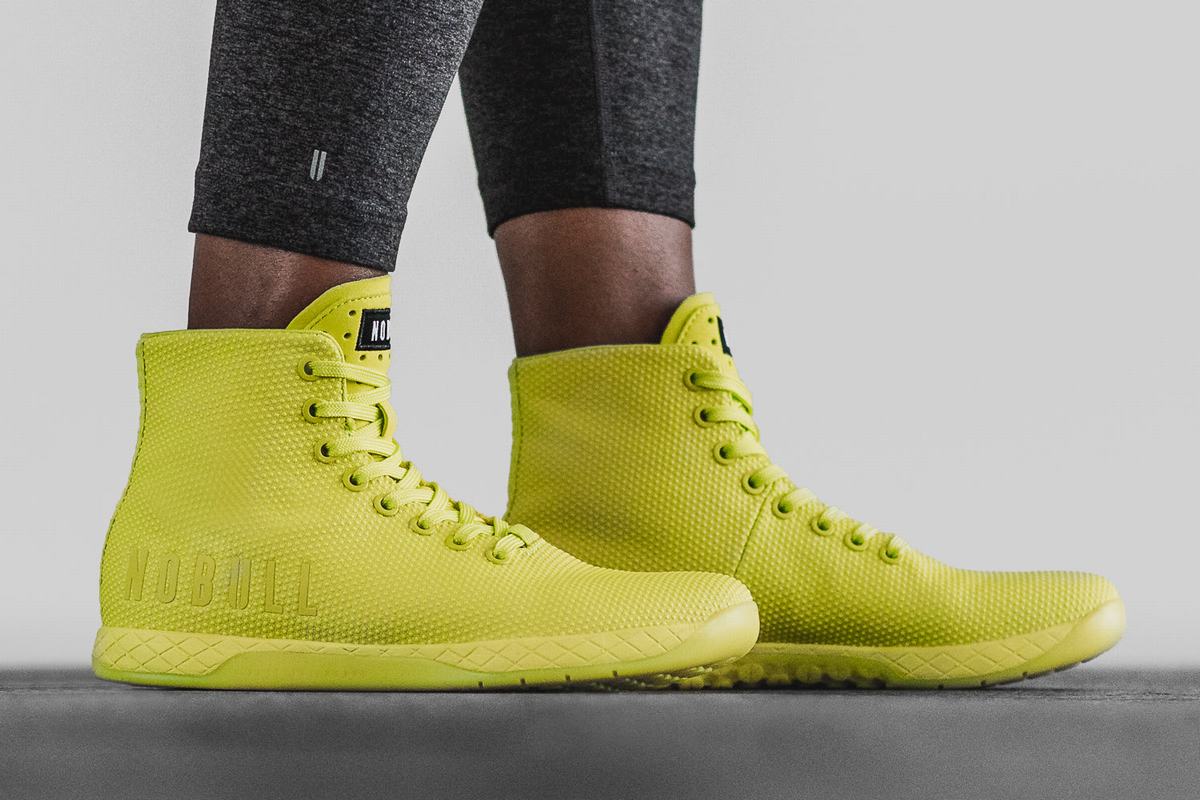 Nobull Superfabric High-Top Neon Trainer Skor Dam Ljusgröna | AG9623815