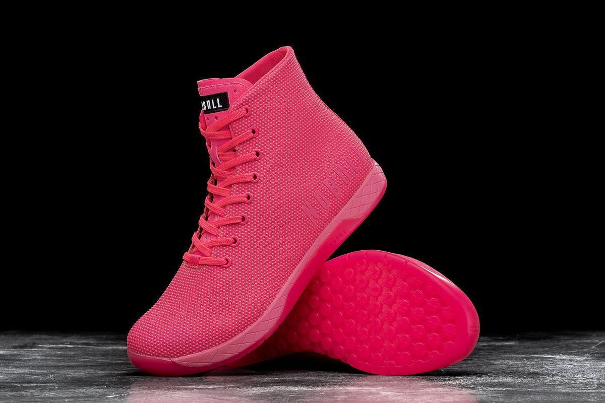 Nobull Superfabric High-Top Neon Trainer Skor Dam Rosa | EX3024718