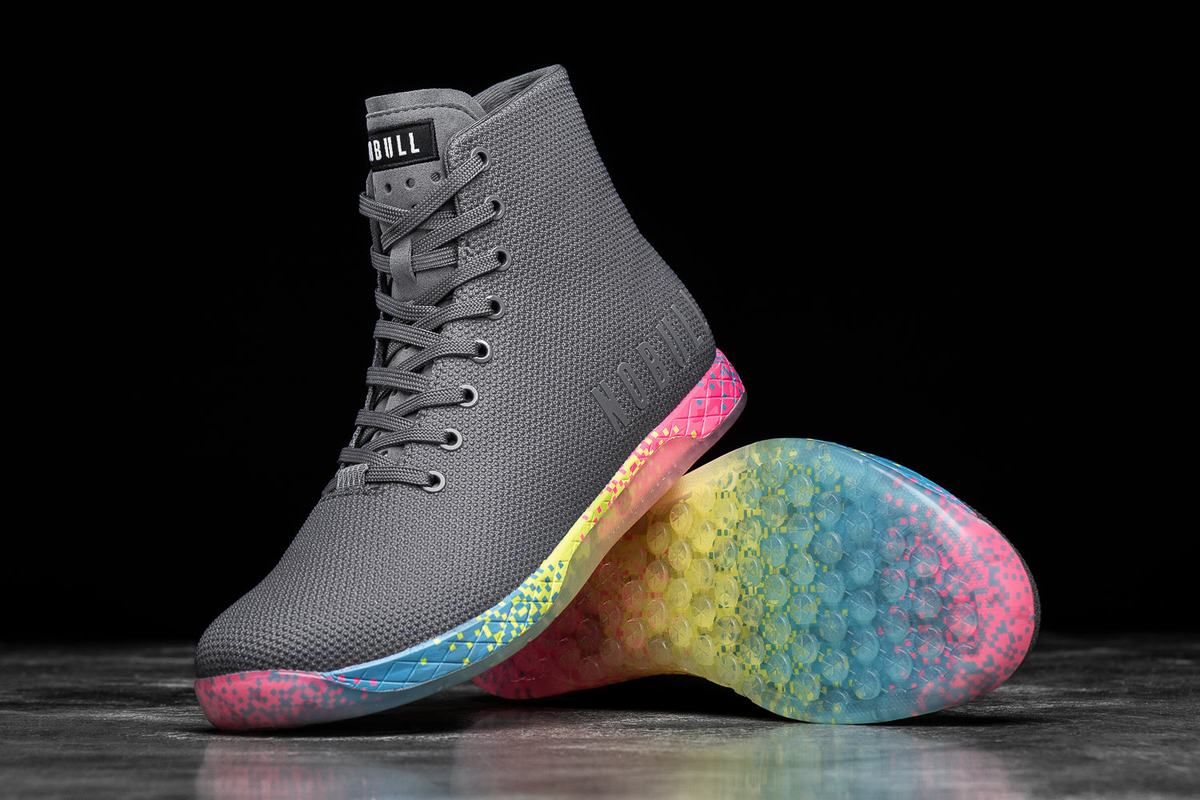 Nobull Superfabric High-Top Neon Trainer Skor Herr Mörkgrå | HV9645127