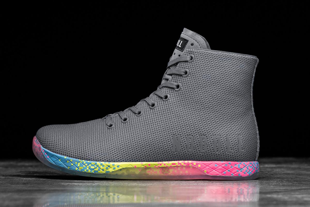 Nobull Superfabric High-Top Neon Trainer Skor Herr Mörkgrå | HV9645127