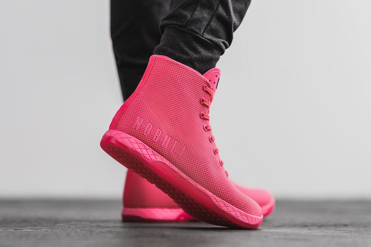 Nobull Superfabric High-Top Neon Trainer Skor Herr Rosa | KC3541798