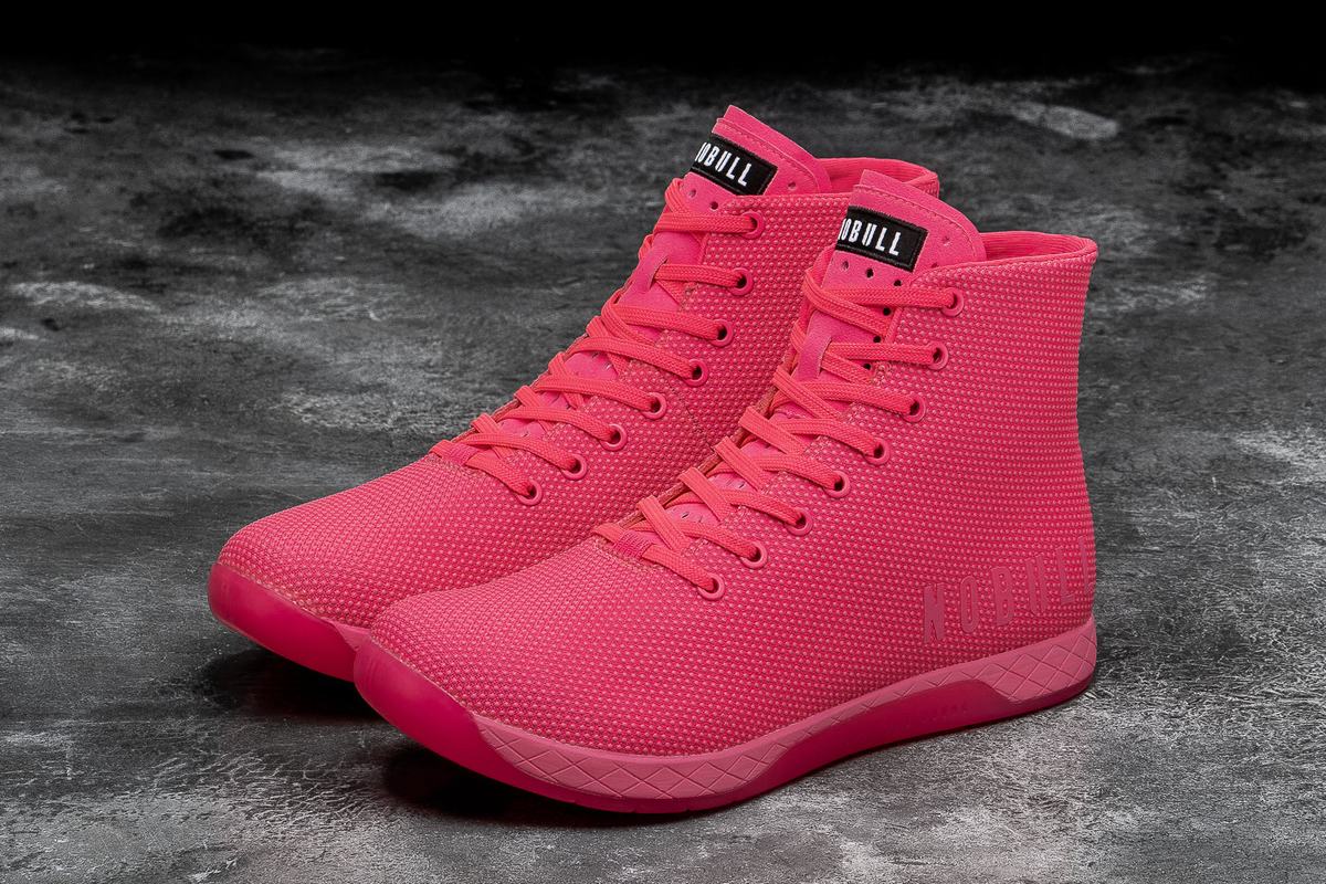 Nobull Superfabric High-Top Neon Trainer Skor Herr Rosa | KC3541798