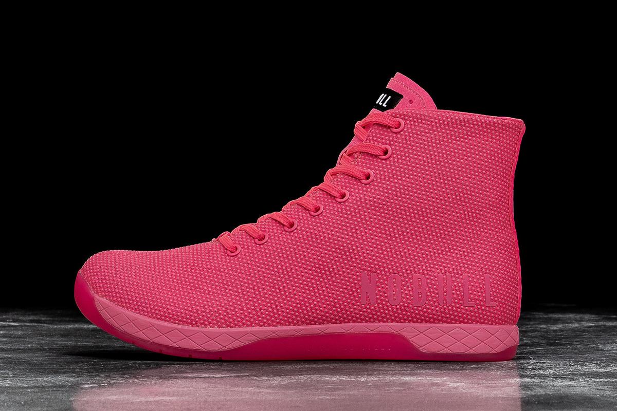 Nobull Superfabric High-Top Neon Trainer Skor Herr Rosa | KC3541798