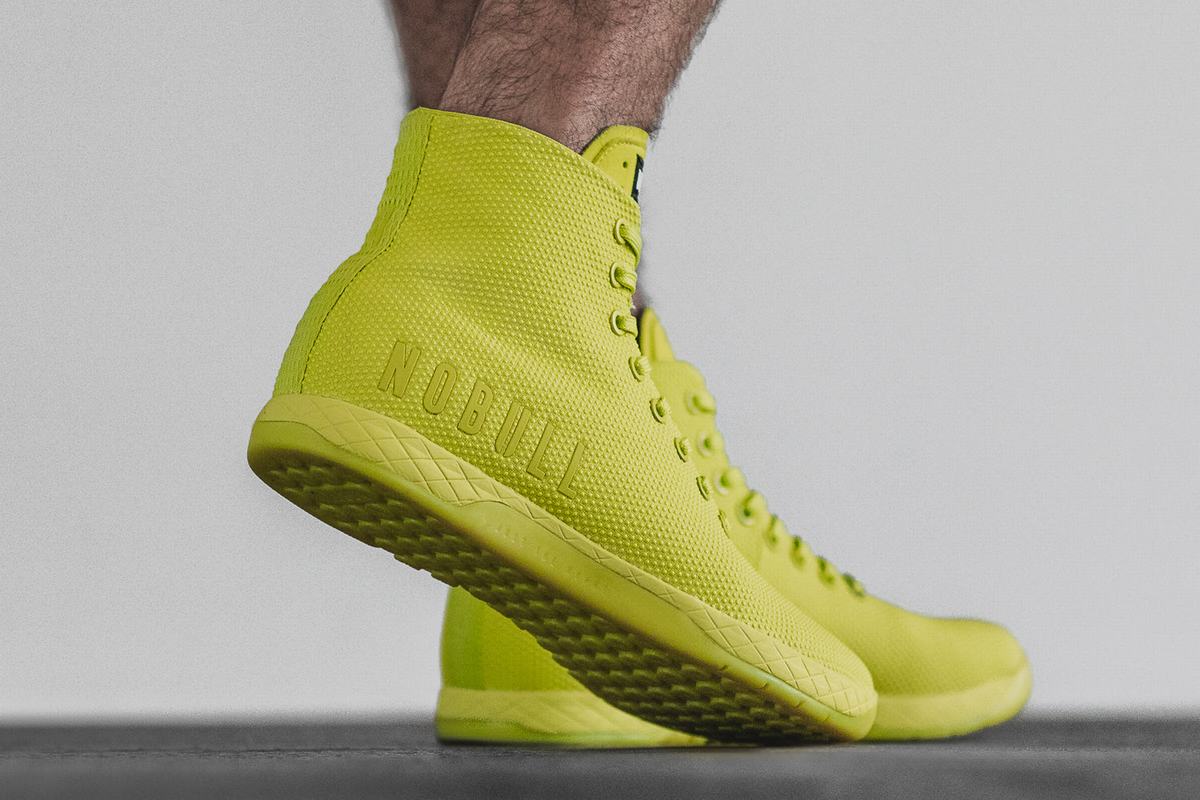 Nobull Superfabric High-Top Neon Trainer Skor Herr Ljusgröna | SJ0768359