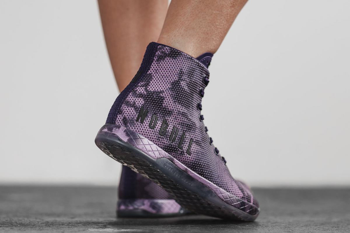 Nobull Superfabric High-Top Tie-Dye Trainer Skor Dam Mörklila | PV9582173