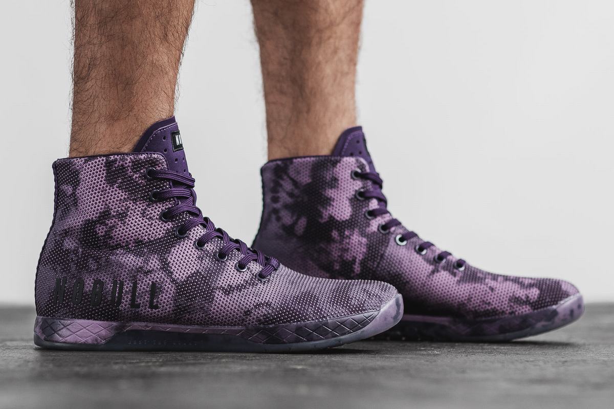 Nobull Superfabric High-Top Tie-Dye Trainer Skor Herr Mörklila | SH4593782