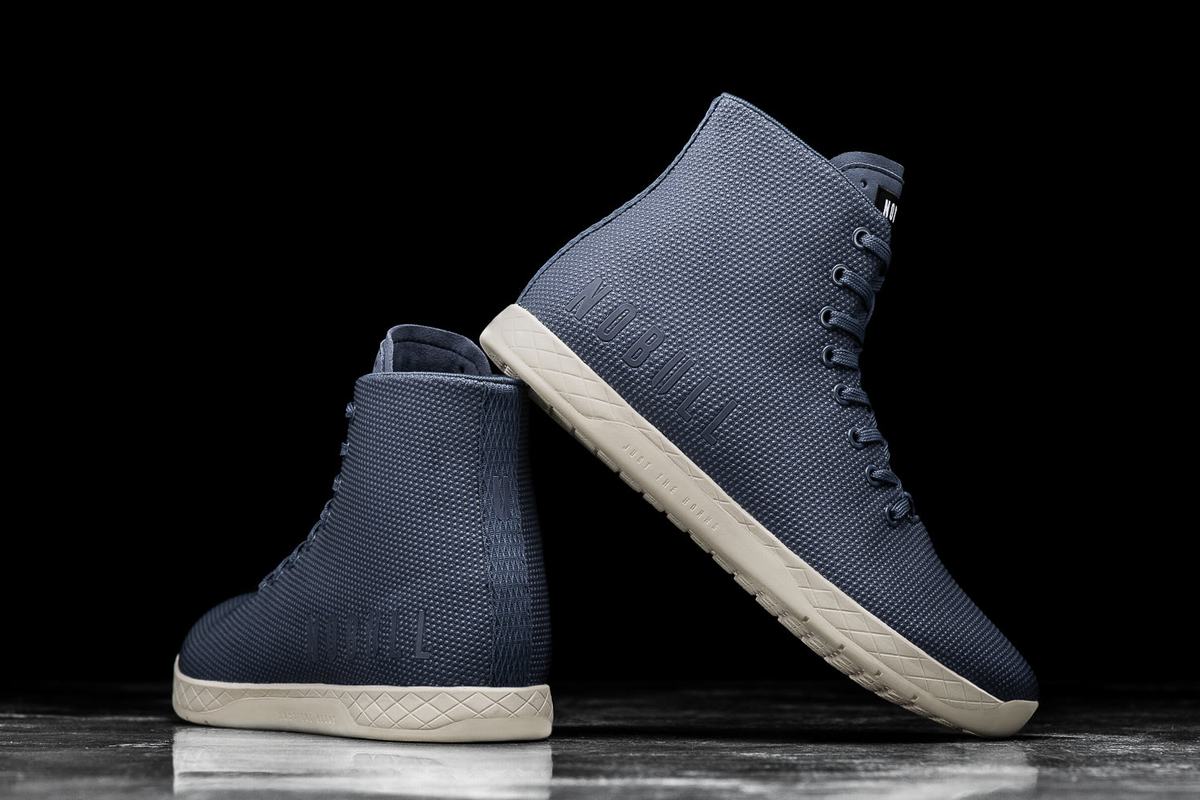 Nobull Superfabric High-Top Trainer Skor Dam Marinblå Vita | BL6125394