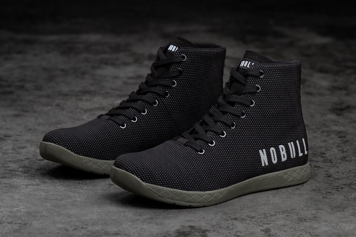 Nobull Superfabric High-Top Trainer Skor Dam Svarta Mörkgröna | VY2857691