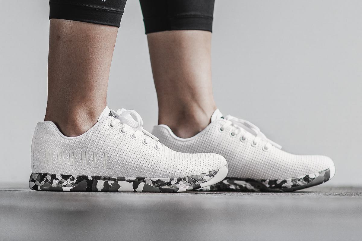 Nobull Superfabric Trainer Skor Dam Vita Grå | KH3470568